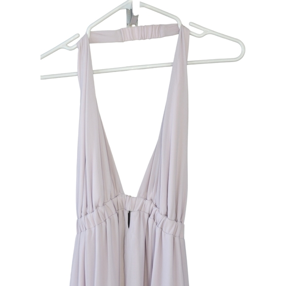 Show Me Your MuMu Luna Halter Maxi Dress Lavender Small Chiffon Flowy Boho - Picture 8 of 12